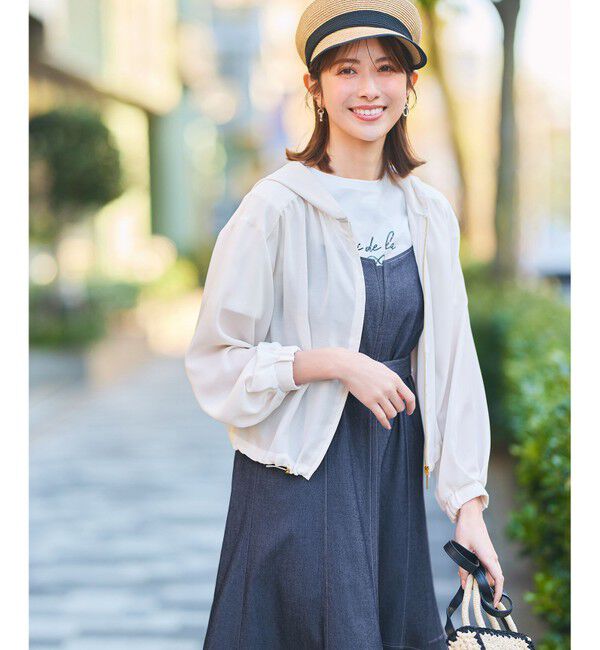 any SiS「【洗える】ライトデニムライクシャンブレー キャミワンピ」|ワンピース|