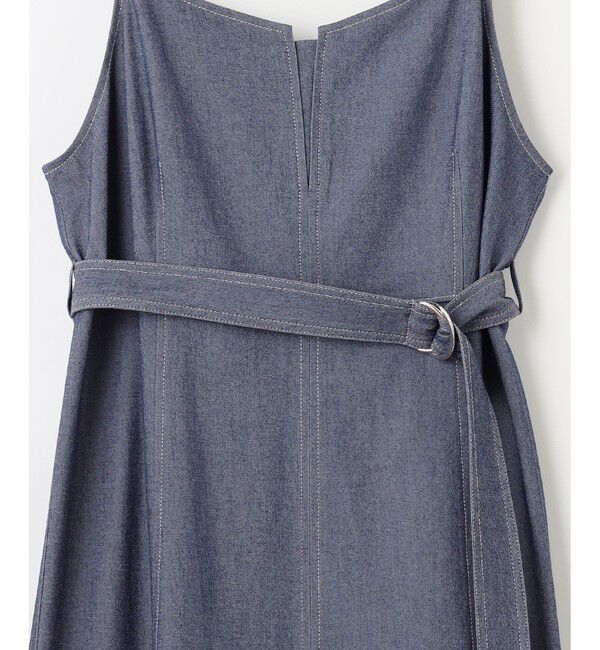 any SiS「【洗える】ライトデニムライクシャンブレー キャミワンピ」|ワンピース|