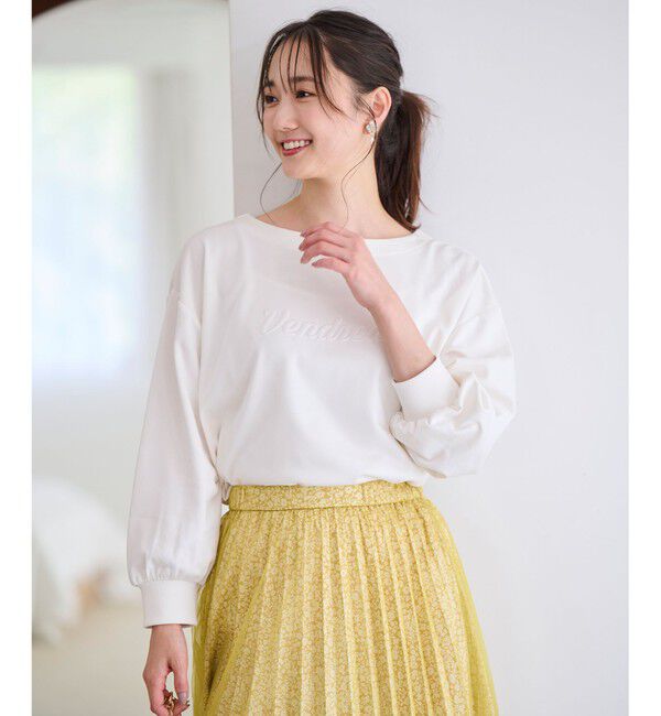 any SiS「【洗える】ミニ裏毛エンボスロゴ カットソー」|Tシャツ・カットソー|