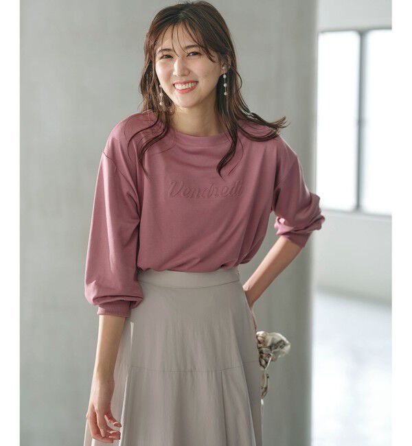 any SiS「【洗える】ミニ裏毛エンボスロゴ カットソー」|Tシャツ・カットソー|