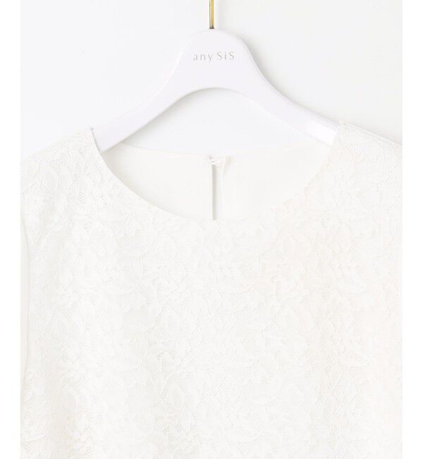 any SiS「【洗える】レイヤードレース ブラウス」|シャツ・ブラウス|