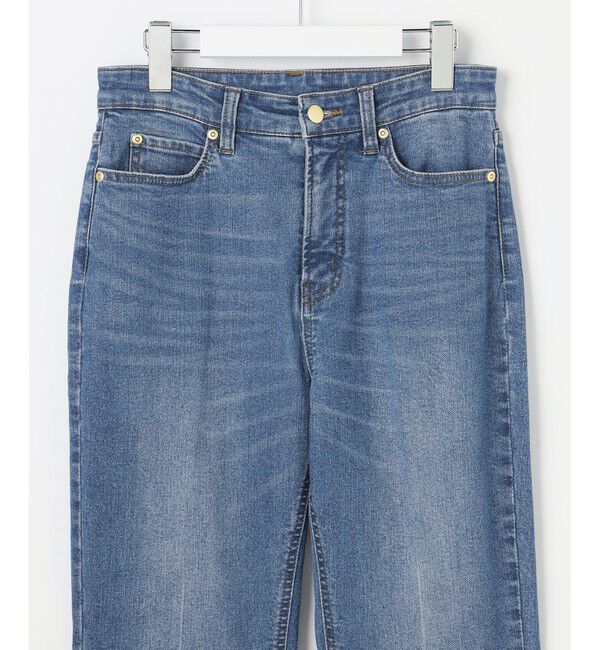 ANY SIS「センタープレスセミフレア デニム」|デニム|