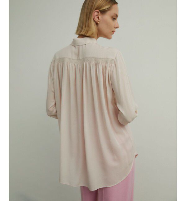 BEIGE,「OLGA / シャーリングブラウス」|シャツ・ブラウス|