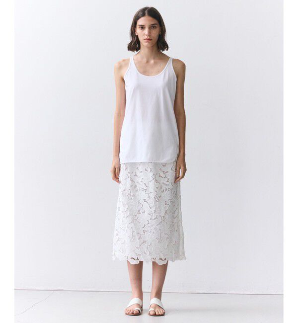 BEIGE,「【洗える】BROIS / コットンシャツテールタンクトップ」|Tシャツ・カットソー|