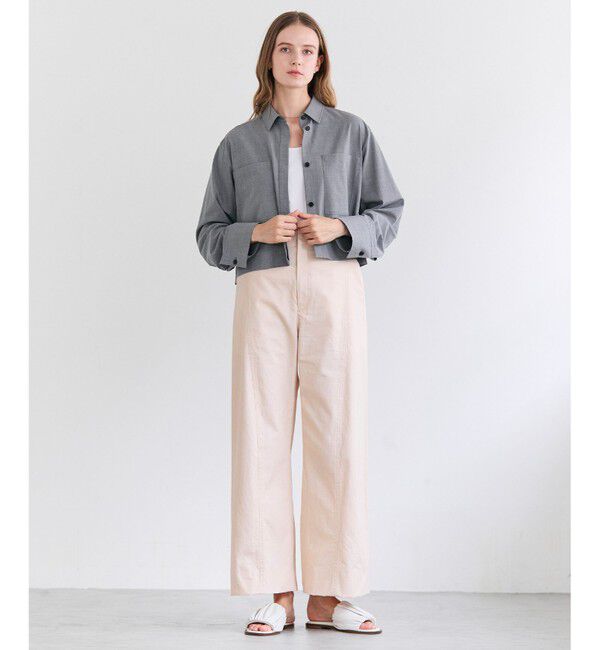 BEIGE,「【洗える】BROIS / コットンシャツテールタンクトップ」|Tシャツ・カットソー|