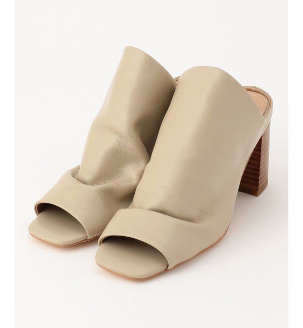 Diagram「レザースタックヒールサンダル」|サンダル|ベージュ