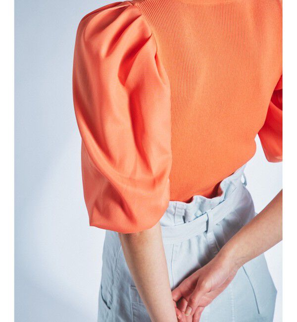  「デシン袖ニットトップ」|ニット・セーター|