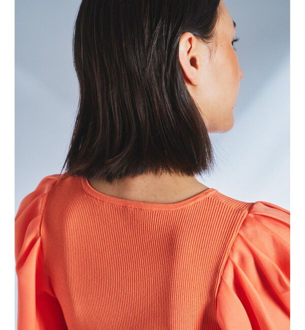  「デシン袖ニットトップ」|ニット・セーター|