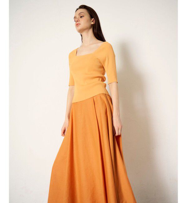 Diagram「ハーフスリーブニットトップ」|ニット・セーター|オレンジ