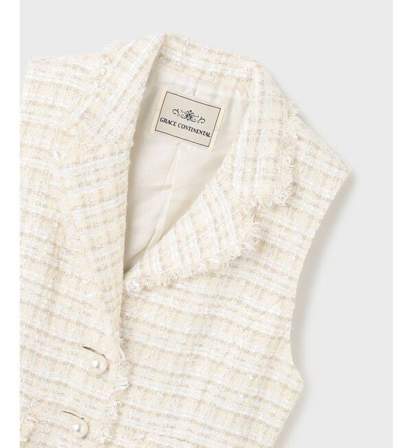 GRACE CONTINENTAL「ツイードベスト」|ベスト・ジレ|