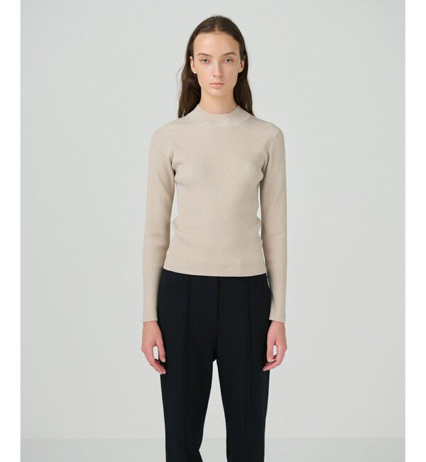 GRACE CONTINENTAL「ラメハイゲージニットトップ」|ニット・セーター|ベージュ