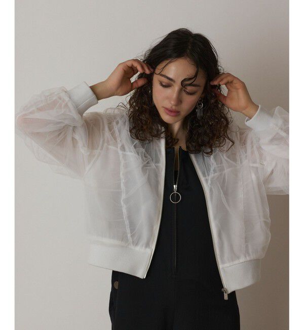  「チュールギャザーブルゾン」|ブルゾン・スタジャン|