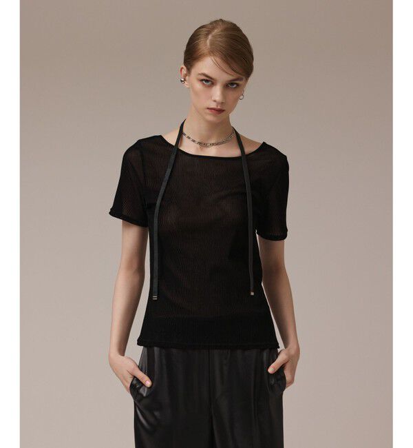 Diagram「フロッキーチュールカットトップ」|Tシャツ・カットソー|ブラック