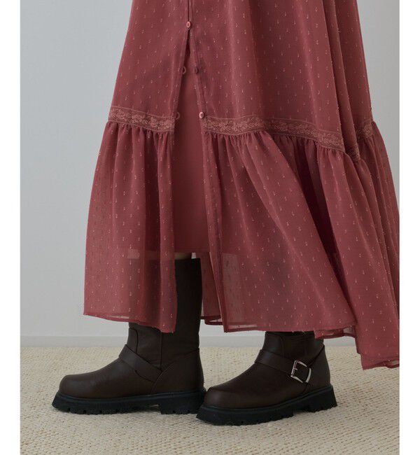 GRACE CONTINENTAL「レースコンビカットジャガードワンピース」|ワンピース|