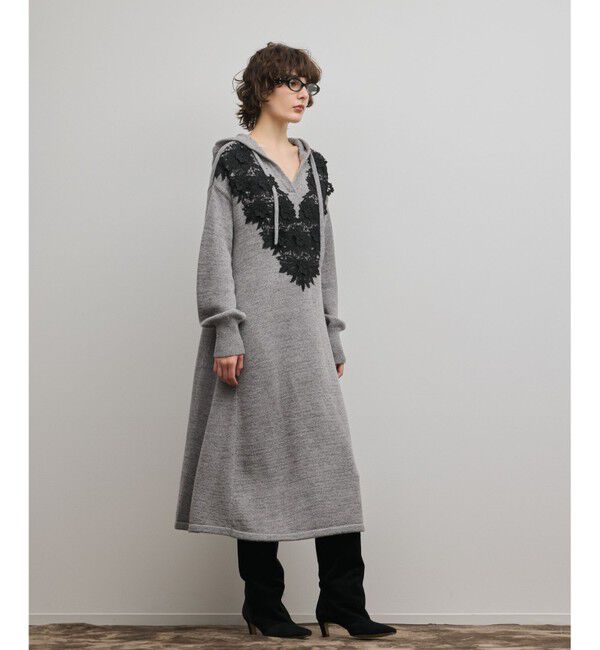 GRACE CONTINENTAL「ケミカルレースニットワンピース」|ワンピース|