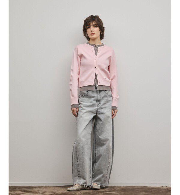 Diagram「レイヤード風ニットカーディガン」|カーディガン|ピンク