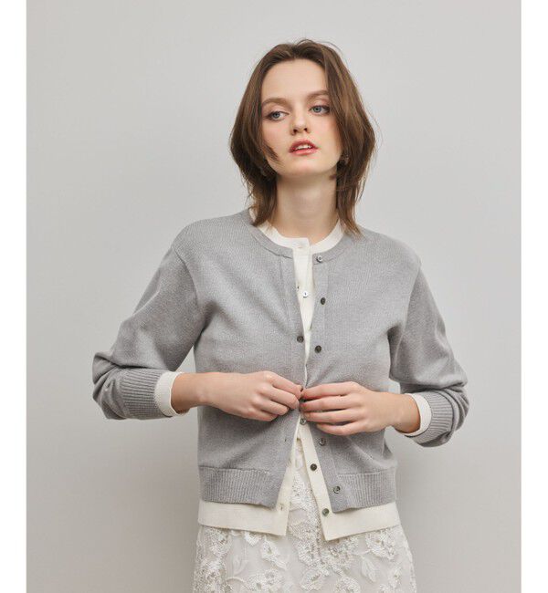 Diagram「レイヤード風ニットカーディガン」|カーディガン|グレー