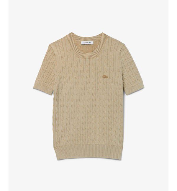 LACOSTE「ケーブルニットTシャツ」|ニット・セーター|