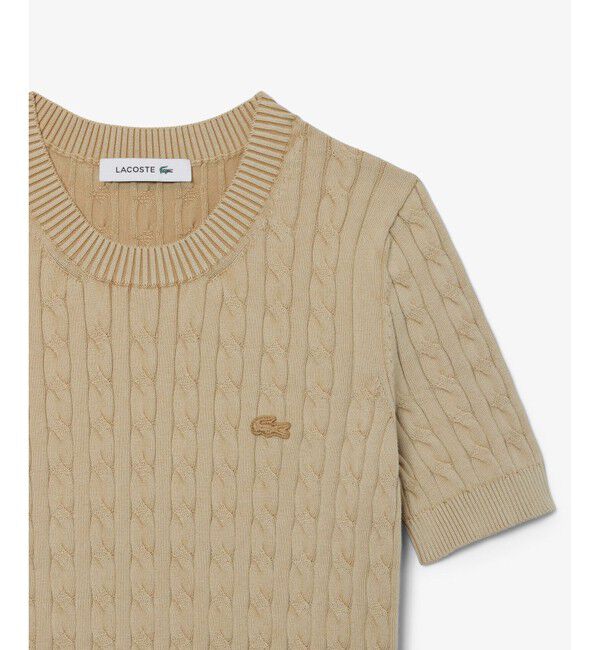 LACOSTE「ケーブルニットTシャツ」|ニット・セーター|