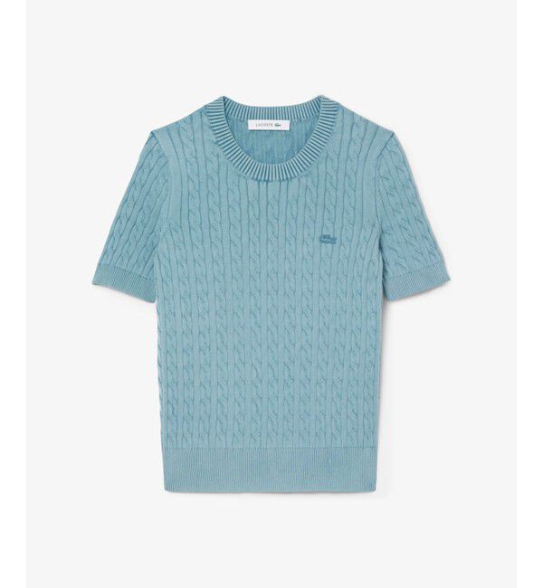 LACOSTE「ケーブルニットTシャツ」|ニット・セーター|