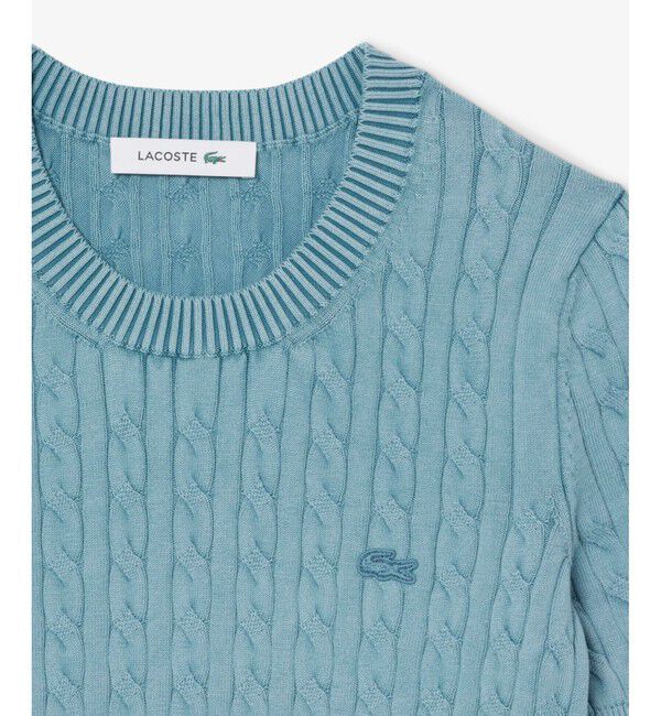 LACOSTE「ケーブルニットTシャツ」|ニット・セーター|