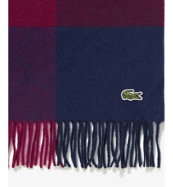 LACOSTE「メリノウールブロックチェックマフラー」|マフラー|