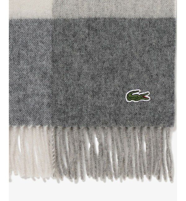 LACOSTE「メリノウールブロックチェックマフラー」|マフラー|