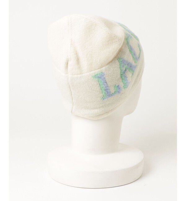 LACOSTE「オーバーサイズブランドネームロゴジャカード ウールニットキャップ ビーニー」|その他|