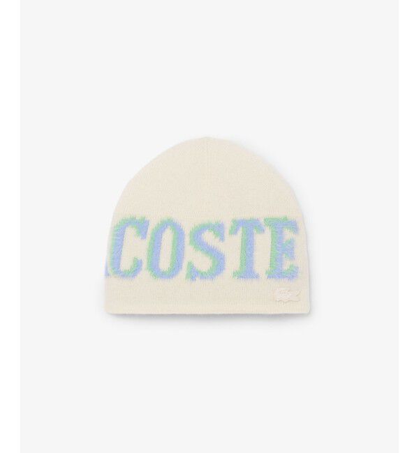 LACOSTE「オーバーサイズブランドネームロゴジャカード ウールニットキャップ ビーニー」|その他|