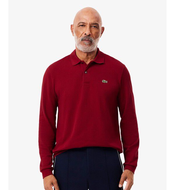 LACOSTE「オリジナルフィット 長袖 ポロシャツ」|ポロシャツ|ボルドー