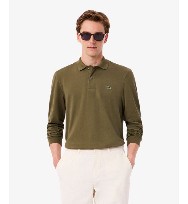LACOSTE「オリジナルフィット 長袖 ポロシャツ」|ポロシャツ|オリーブ