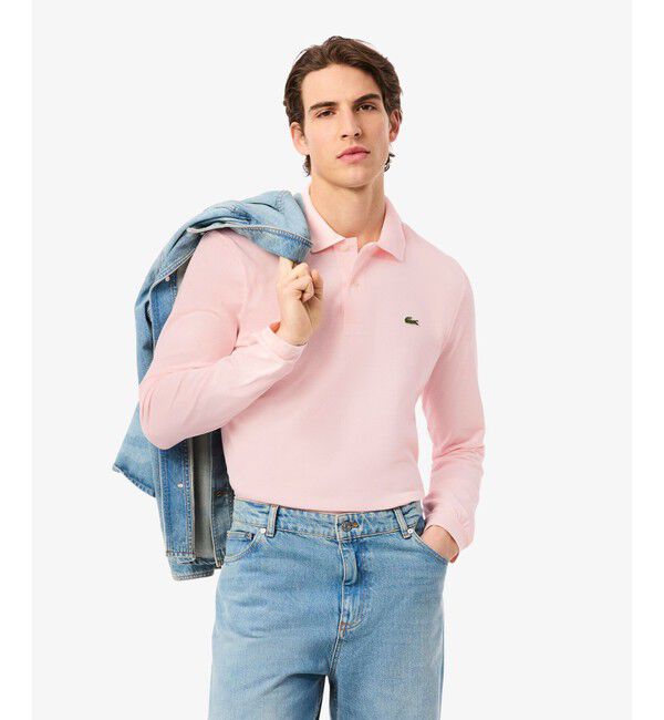 LACOSTE「オリジナルフィット 長袖 ポロシャツ」|ポロシャツ|ライトピンク