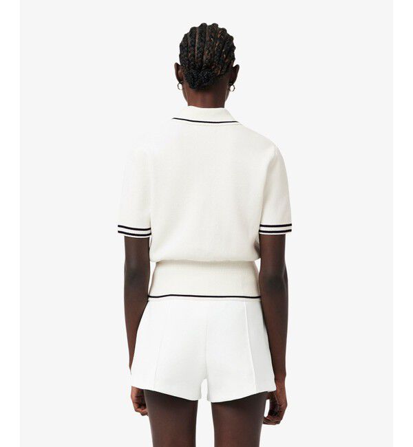 LACOSTE「フランスメイド スキッパーネックポロシャツ」|ニット・セーター|