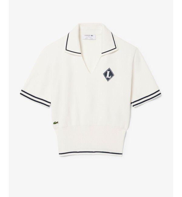 LACOSTE「フランスメイド スキッパーネックポロシャツ」|ニット・セーター|