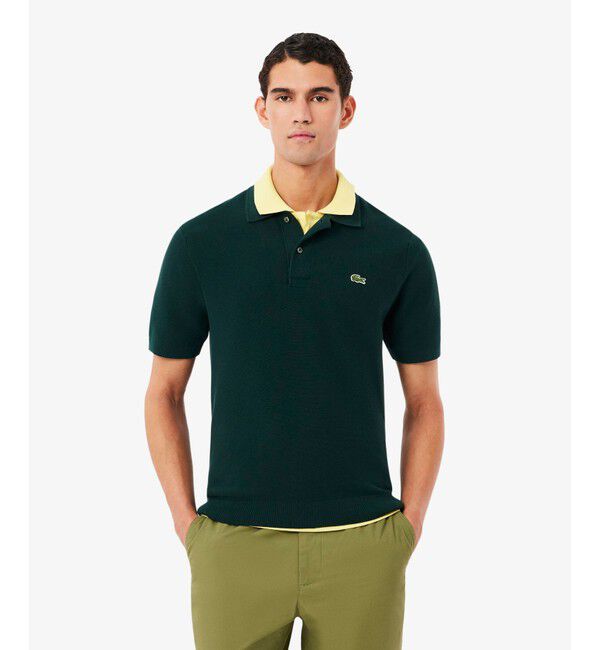LACOSTE「ハイゲージニットクラシックポロシャツ」|ポロシャツ|グリーン