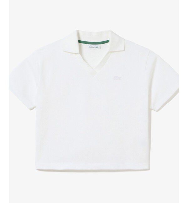 LACOSTE「鹿の子地サッカーシャツ / スキッパーネックポロ」|ポロシャツ|