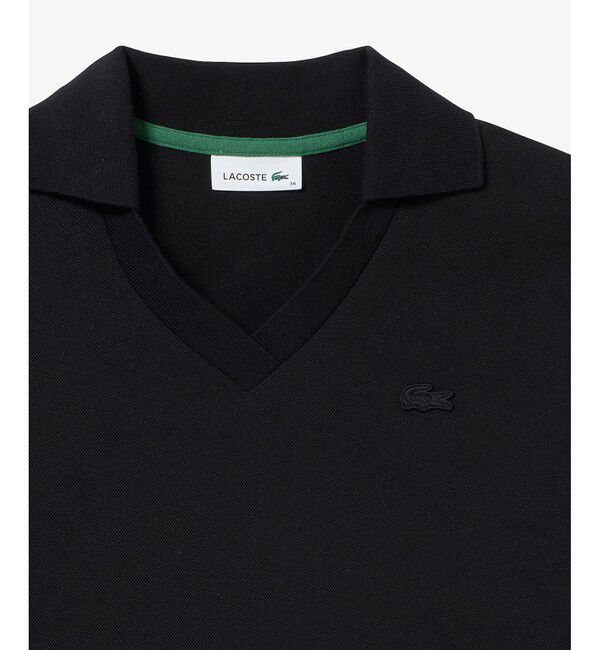 LACOSTE「鹿の子地サッカーシャツ / スキッパーネックポロ」|ポロシャツ|