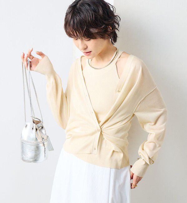 NOLLEY'S sophi「《アンサンブル対応》《手洗い可能》イタリー糸ホルターネックタンクトップ」|タンクトップ|