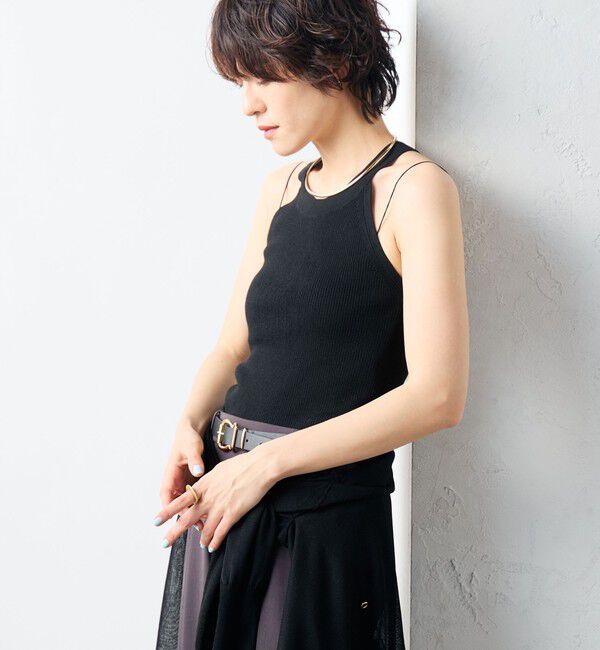 NOLLEY'S sophi「《アンサンブル対応》《手洗い可能》イタリー糸ホルターネックタンクトップ」|タンクトップ|