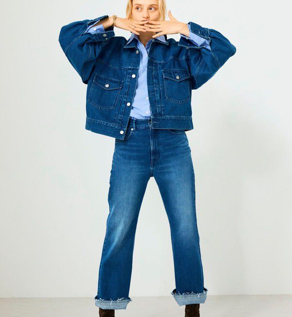 Rie Miller「【RM denim】袖ボリュームGジャン」|デニムジャケット|