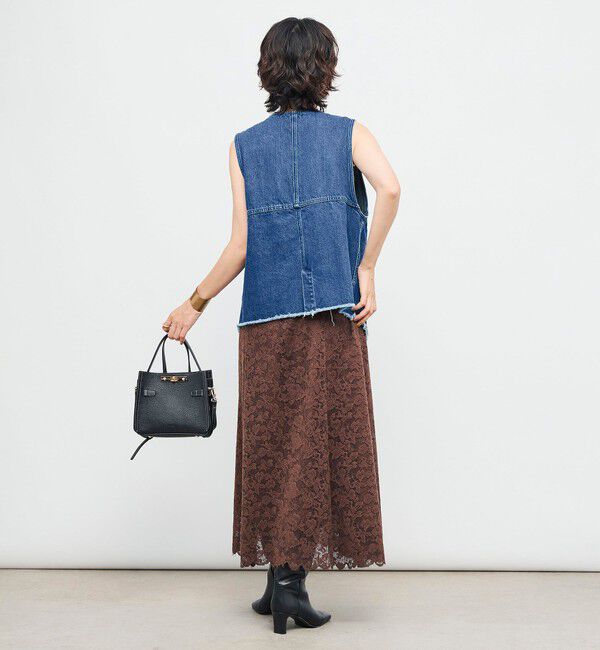 Rie Miller「【RM denim】Vネックデニムベスト」|ベスト・ジレ|