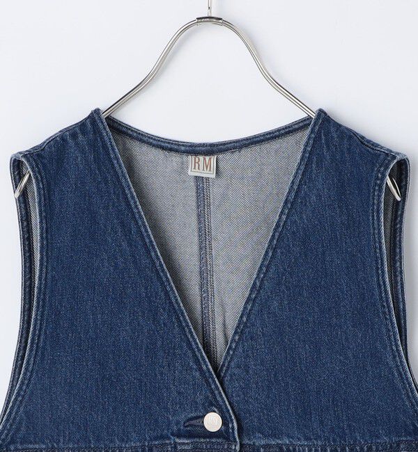 Rie Miller「【RM denim】Vネックデニムベスト」|ベスト・ジレ|