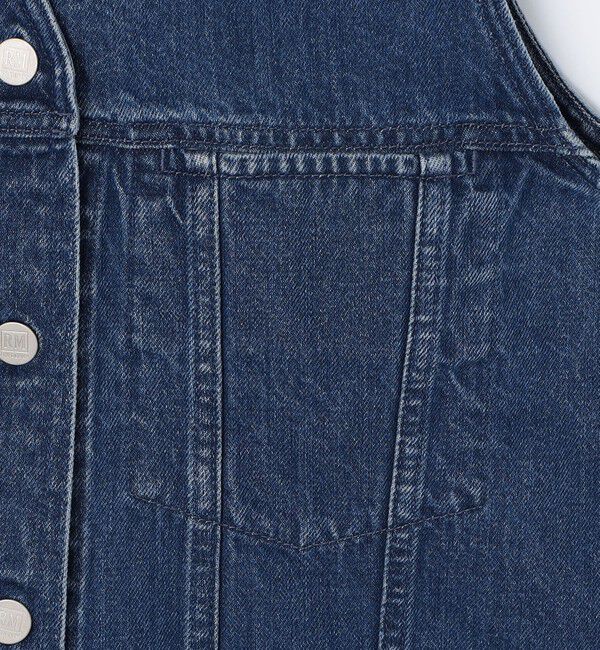 Rie Miller「【RM denim】Vネックデニムベスト」|ベスト・ジレ|