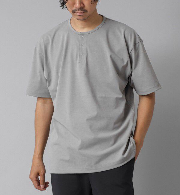 NOLLEY'S goodman「【ACTIVE SECT】《限定展開》UVカット ヘンリーネックTシャツ 25SS」|Tシャツ・カットソー|グレーベージュ