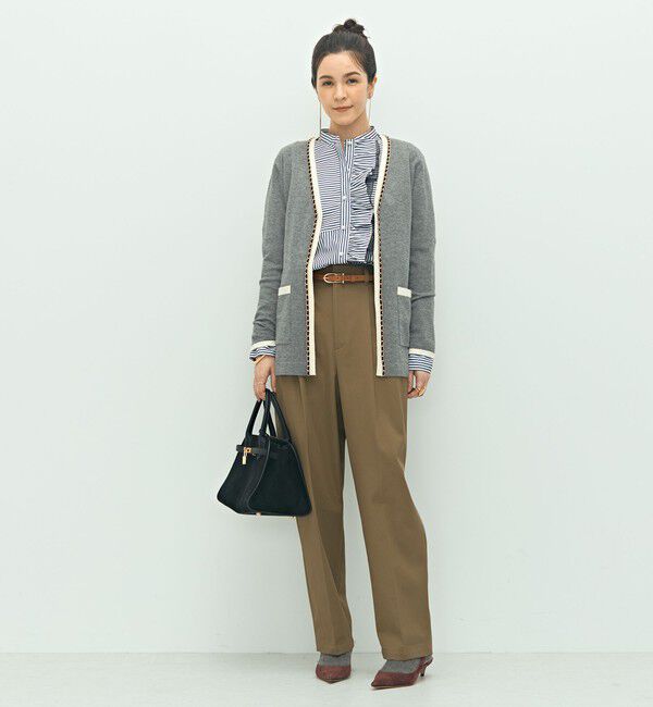 NOLLEY'S「チェーンブレード長めVネックカーディガン」|カーディガン|