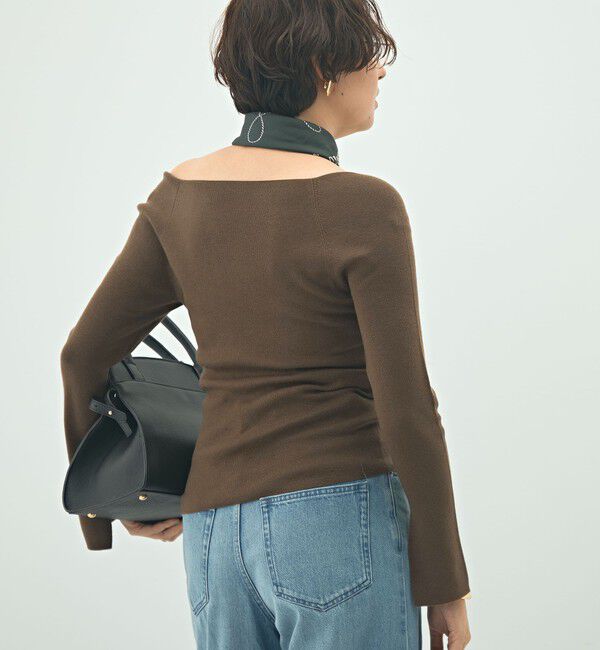 NOLLEY'S sophi「【WEB限定カラーあり】総針スクエアネックプルオーバーニット」|ニット・セーター|