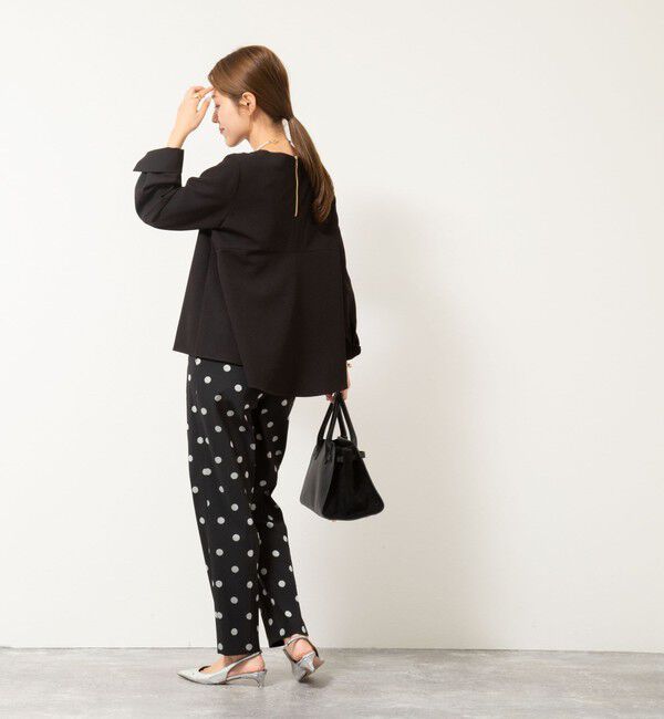 NOLLEY'S「《セットアップ対応》ウォッシャブルストレッチギャババックフレアブラウス」|シャツ・ブラウス|