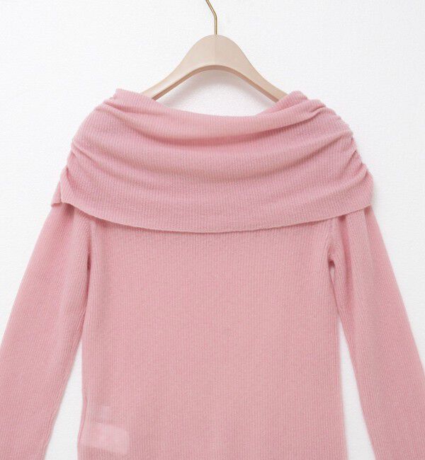 NOLLEY'S sophi「カシミヤ混ガーゼ風リブオフショルプルオーバーニット」|ニット・セーター|