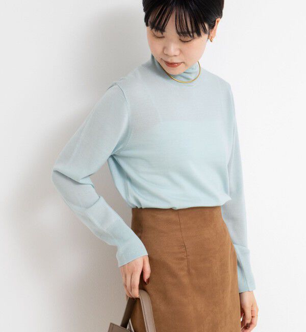 NOLLEY'S sophi「《手洗い可能》18Gウール100%ハイネックプルオーバー」|ニット・セーター|