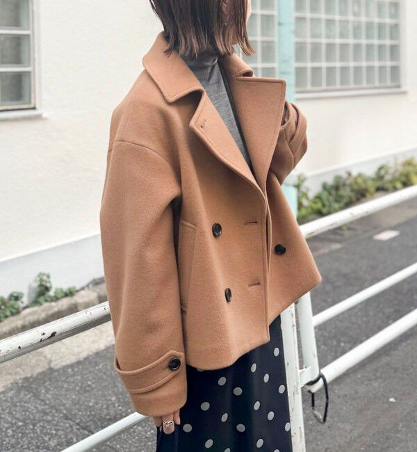 NOLLEY'S「ウールカシミヤダブルブレストコート」|ピーコート|